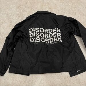 life in perfect disorder collared waterproof button up jacket